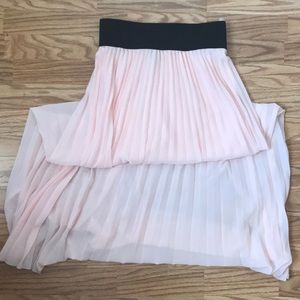 Long Flowy Pink Maxi Skirt